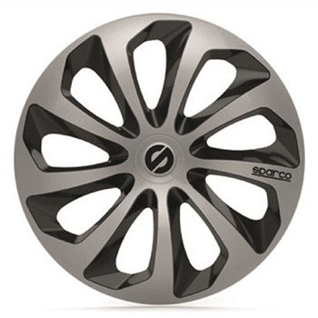 4 Copricerchi SPARCO argento/nero 13''